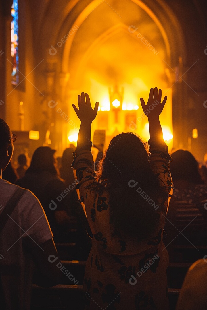 Pessoas sobre uma missa