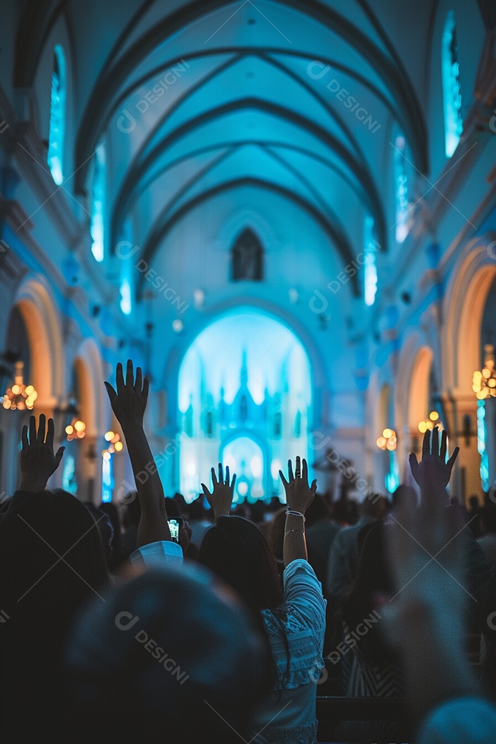 Pessoas sobre uma missa