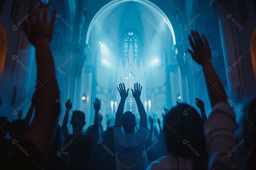 Pessoas sobre uma missa