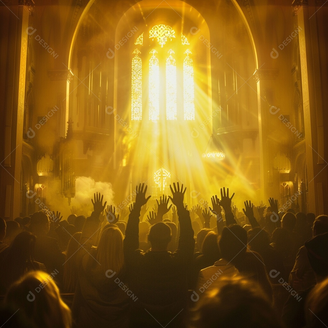 Pessoas sobre uma missa