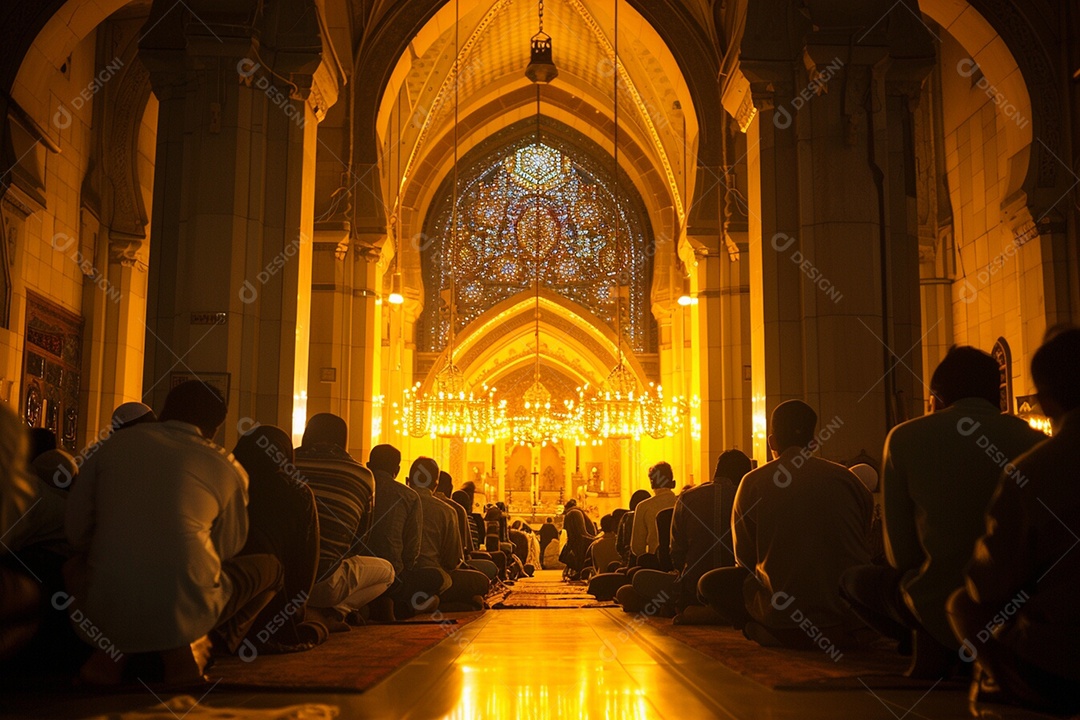 Pessoas sobre uma missa