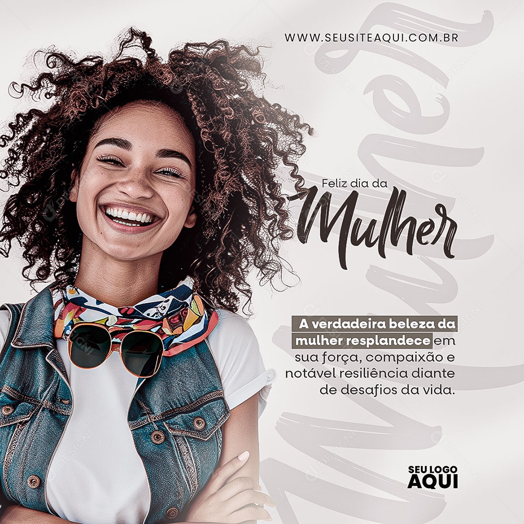 Feed Dia Internacional das Mulheres 8 de Março a Verdadeira Beleza Social Media PSD Editável