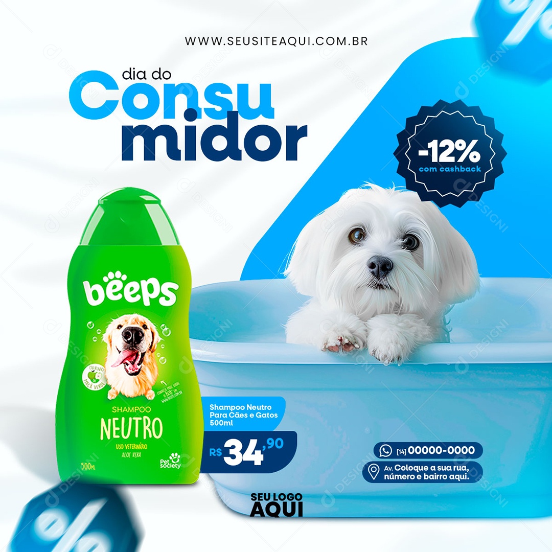 Feed Dia Do Consumidor 15 de Março Shampoo Neutro Social Media PSD Editável