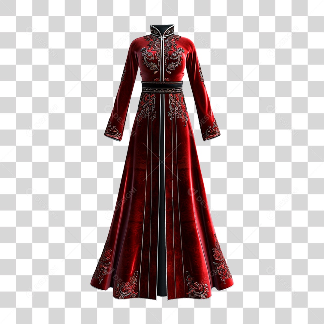 Vestido Vermelho PNG Transparente