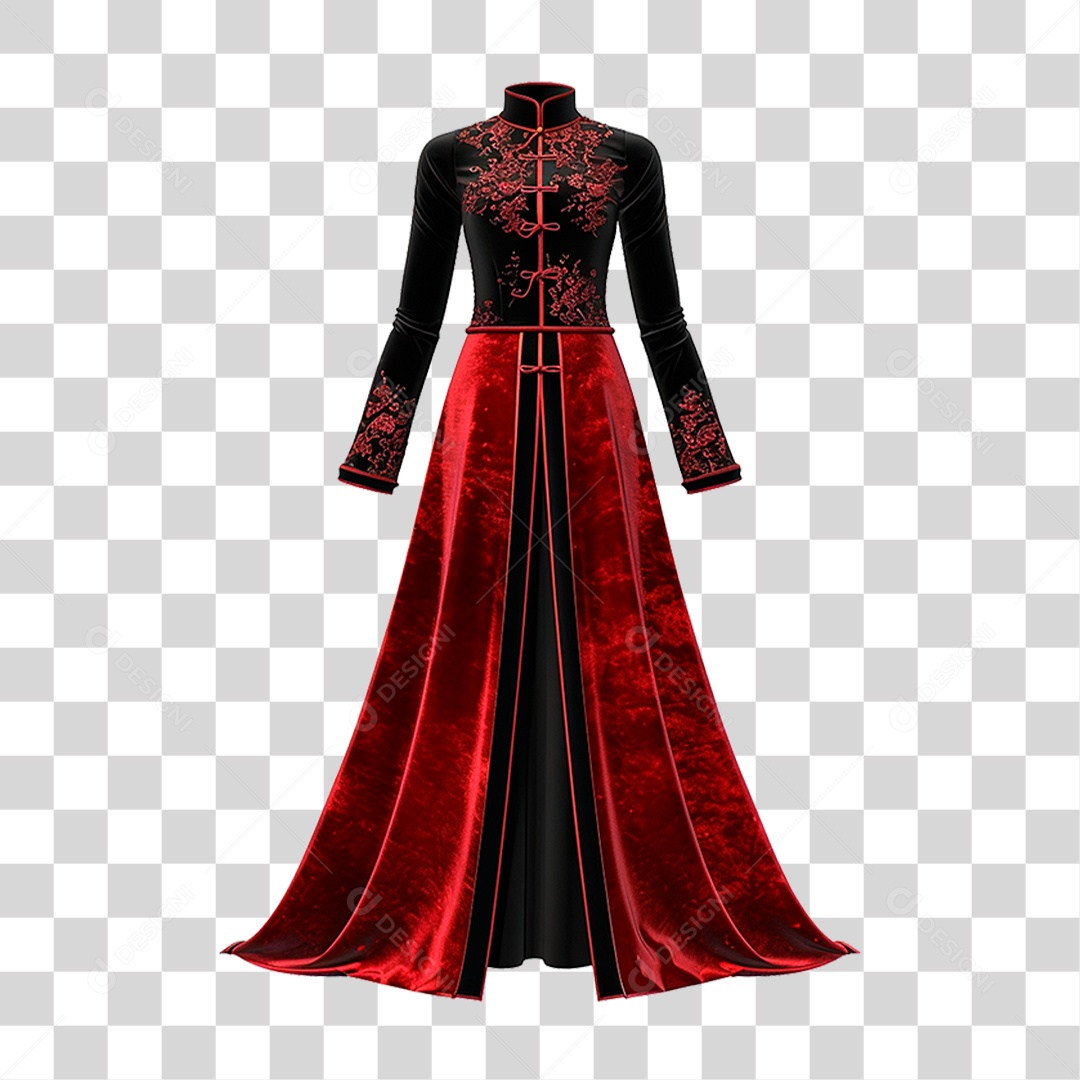 Vestido Vermelho PNG Transparente
