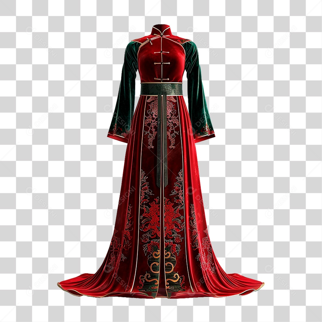 Vestido Vermelho PNG Transparente