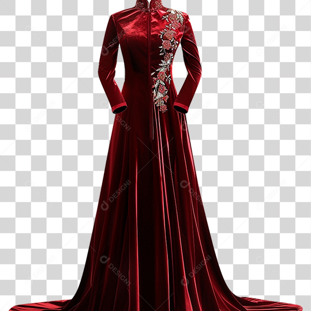 Vestido Vermelho PNG Transparente