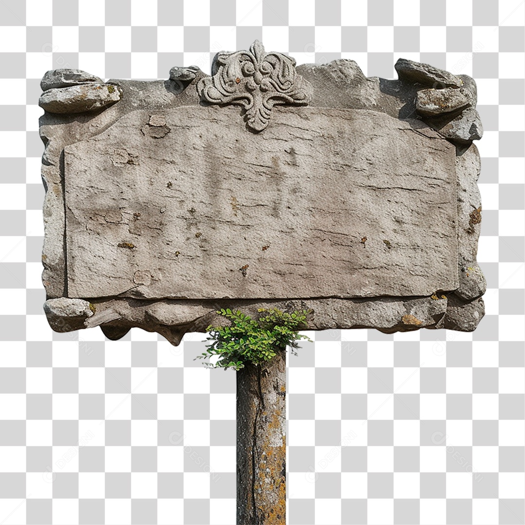 Placa de Pedra PNG Transparente