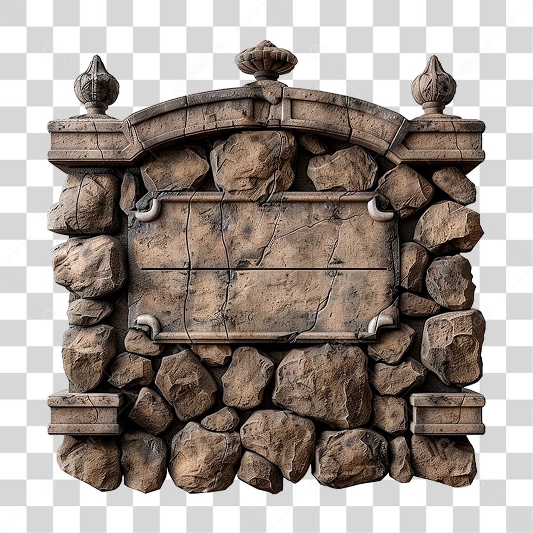 Placa de Pedra PNG Transparente