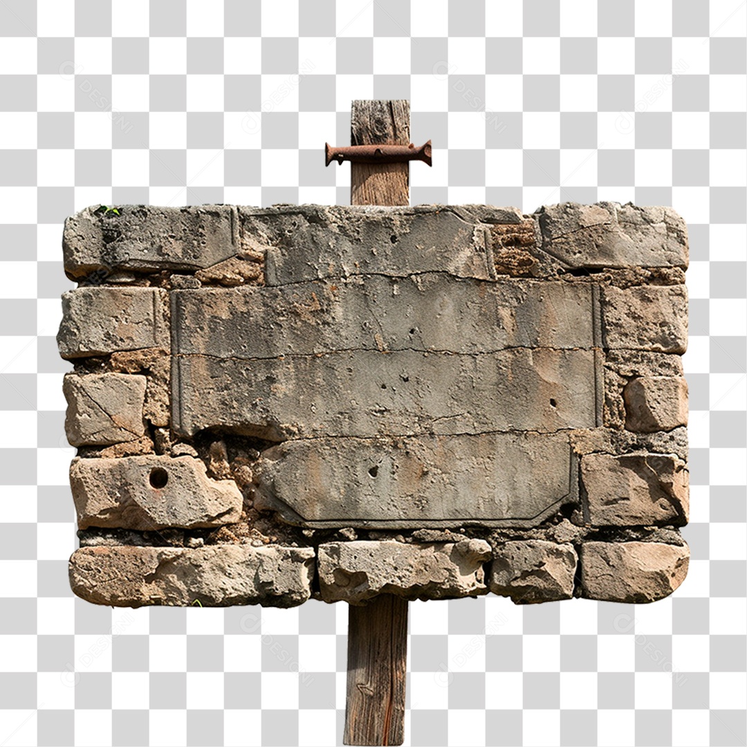 Placa de Pedra PNG Transparente