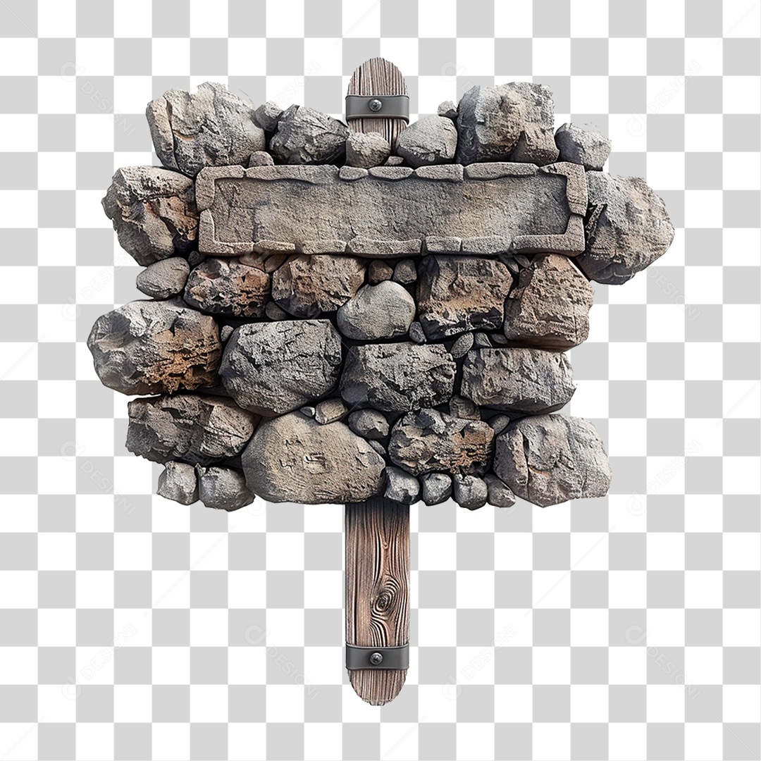 Placa de Pedra PNG Transparente