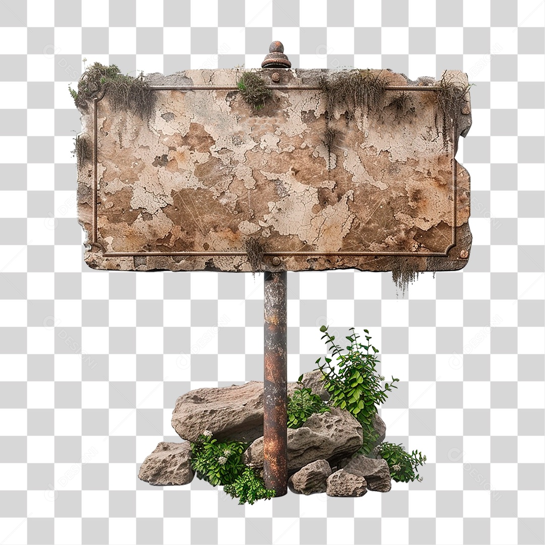 Placa de Pedra PNG Transparente