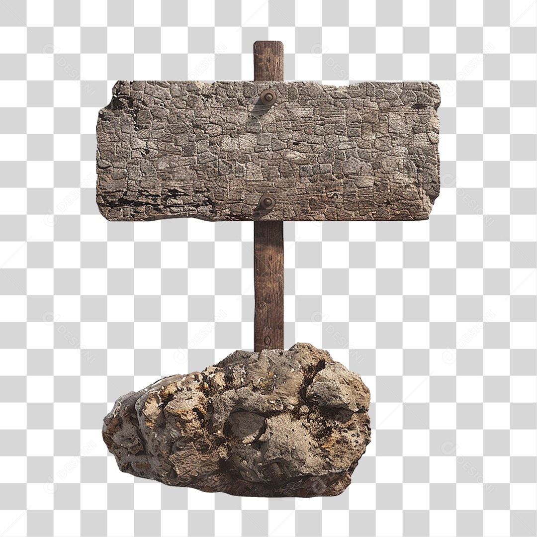 Placa de Pedra PNG Transparente