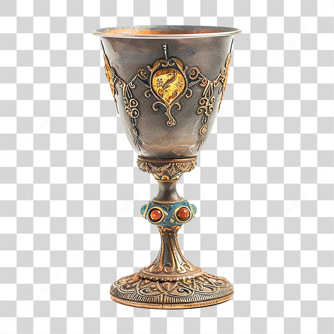 Cálice Dourado PNG Transparente