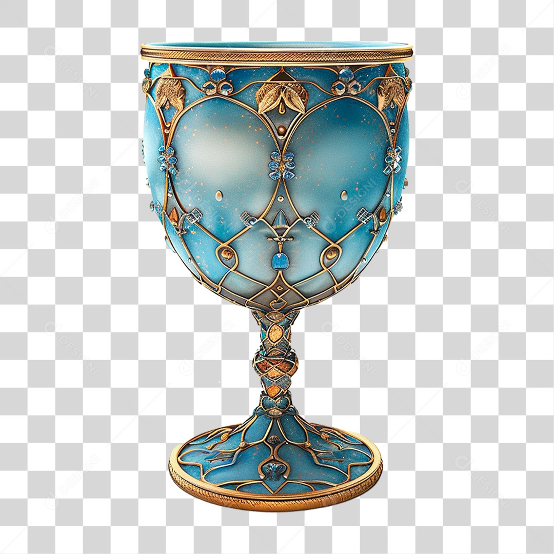 Cálice Azul PNG Transparente