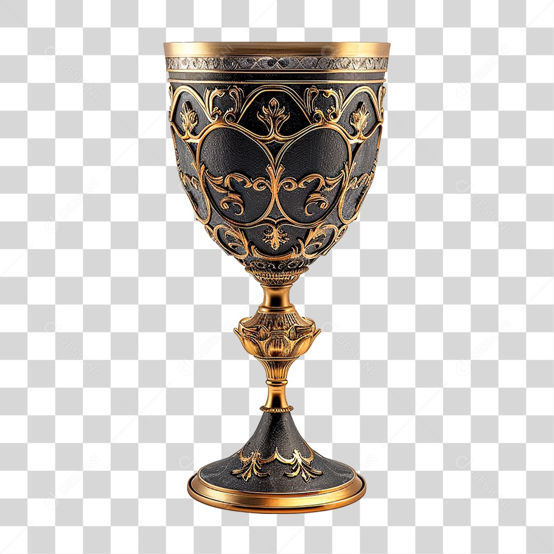 Cálice Dourado PNG Transparente