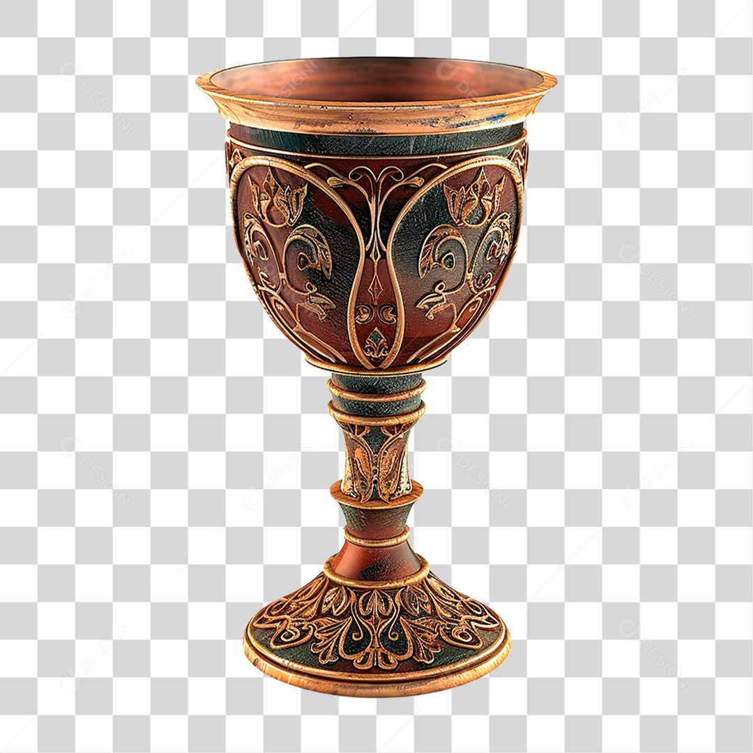Cálice Dourado PNG Transparente
