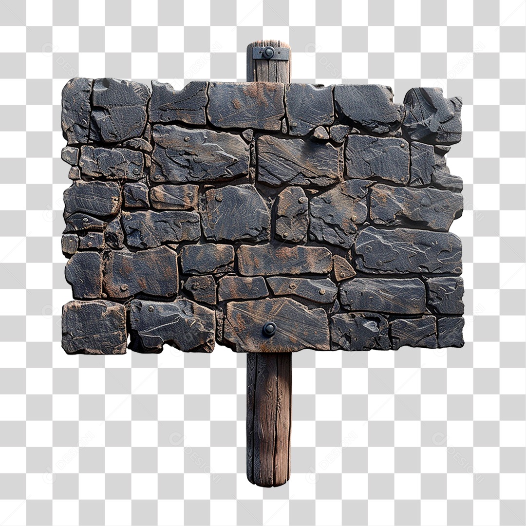 Placa de Pedra PNG Transparente