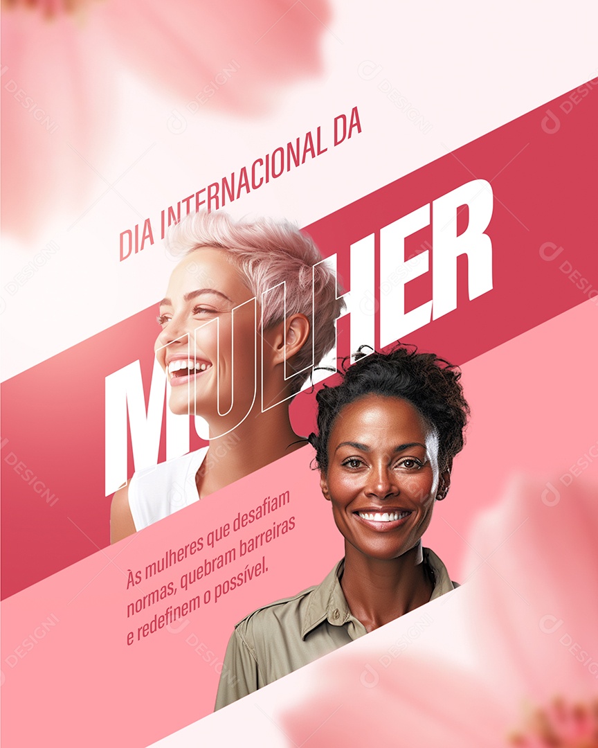 Dia Internacional da Mulher 8 de Março Social Media PSD Editável