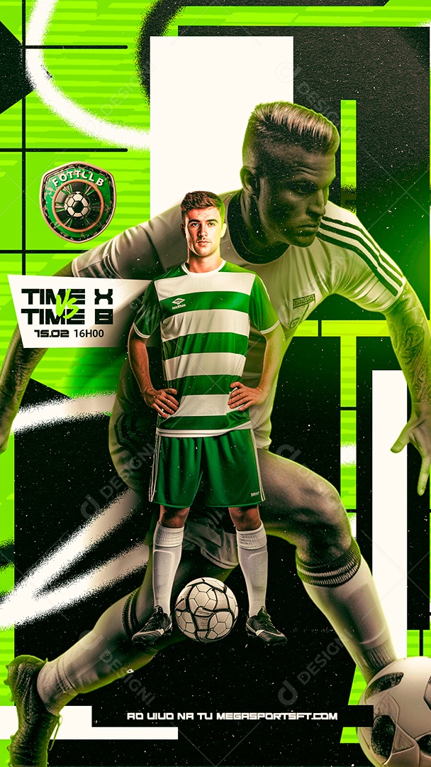Story Campeonato Time x vs Time B Social Media PSD Editável
