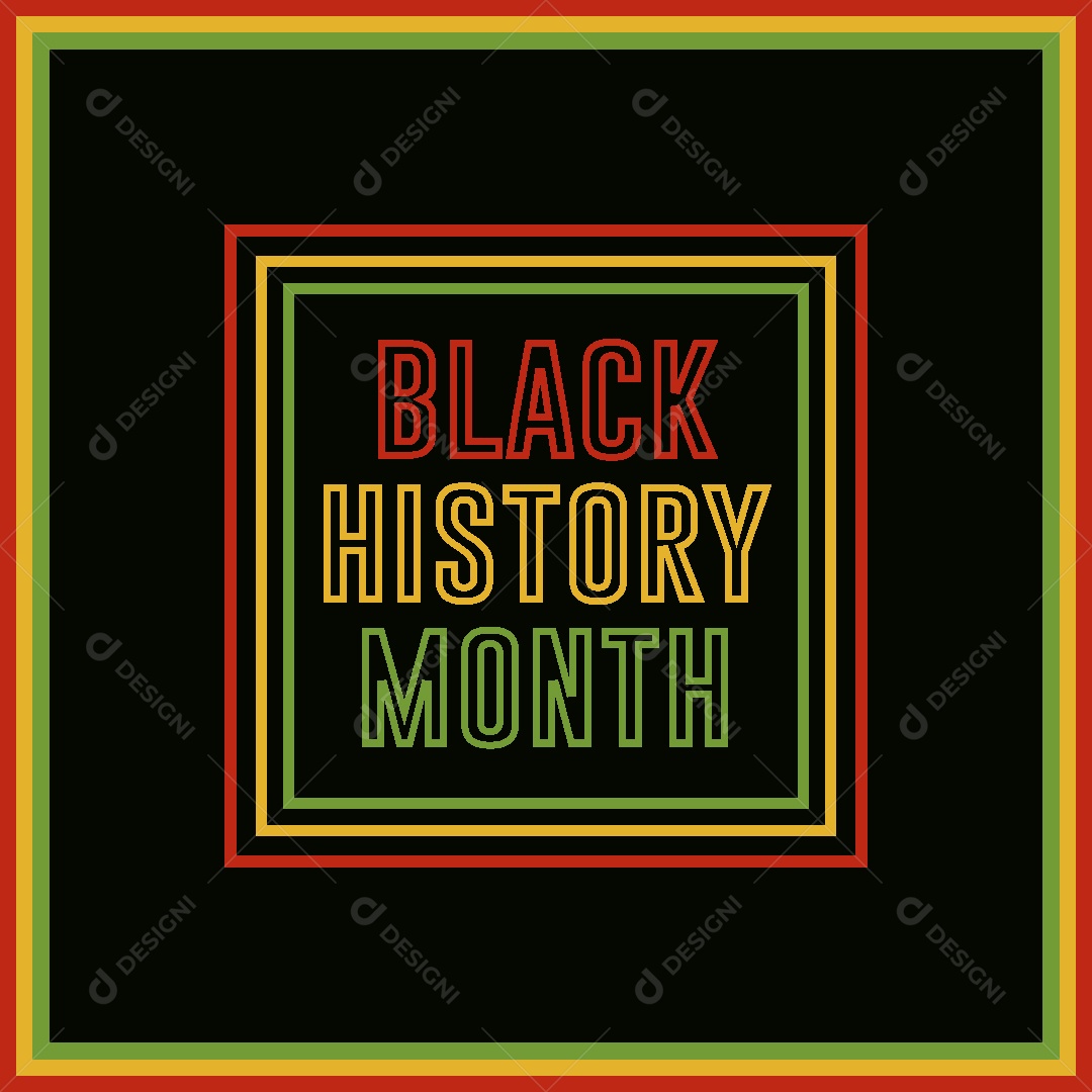 Mês da Historia Negra Ilustração Vetor EPS