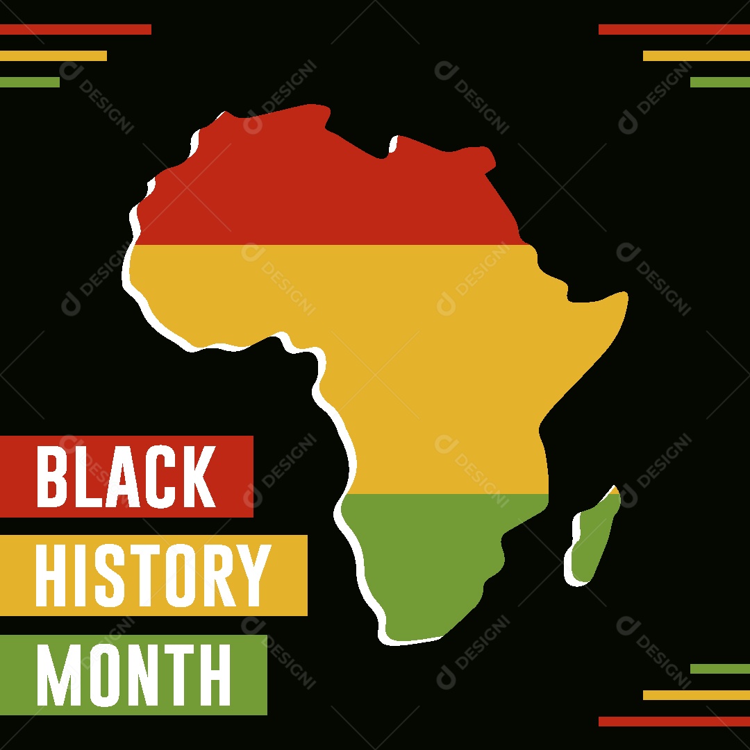 Mês da Historia Negra Ilustração Vetor EPS