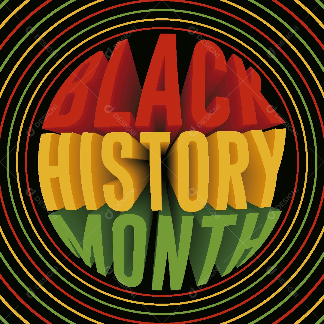 Mês da Historia Negra Ilustração Vetor EPS