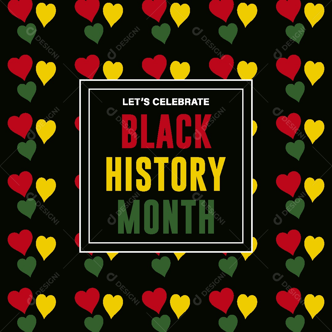Mês da Historia Negra Ilustração Vetor EPS