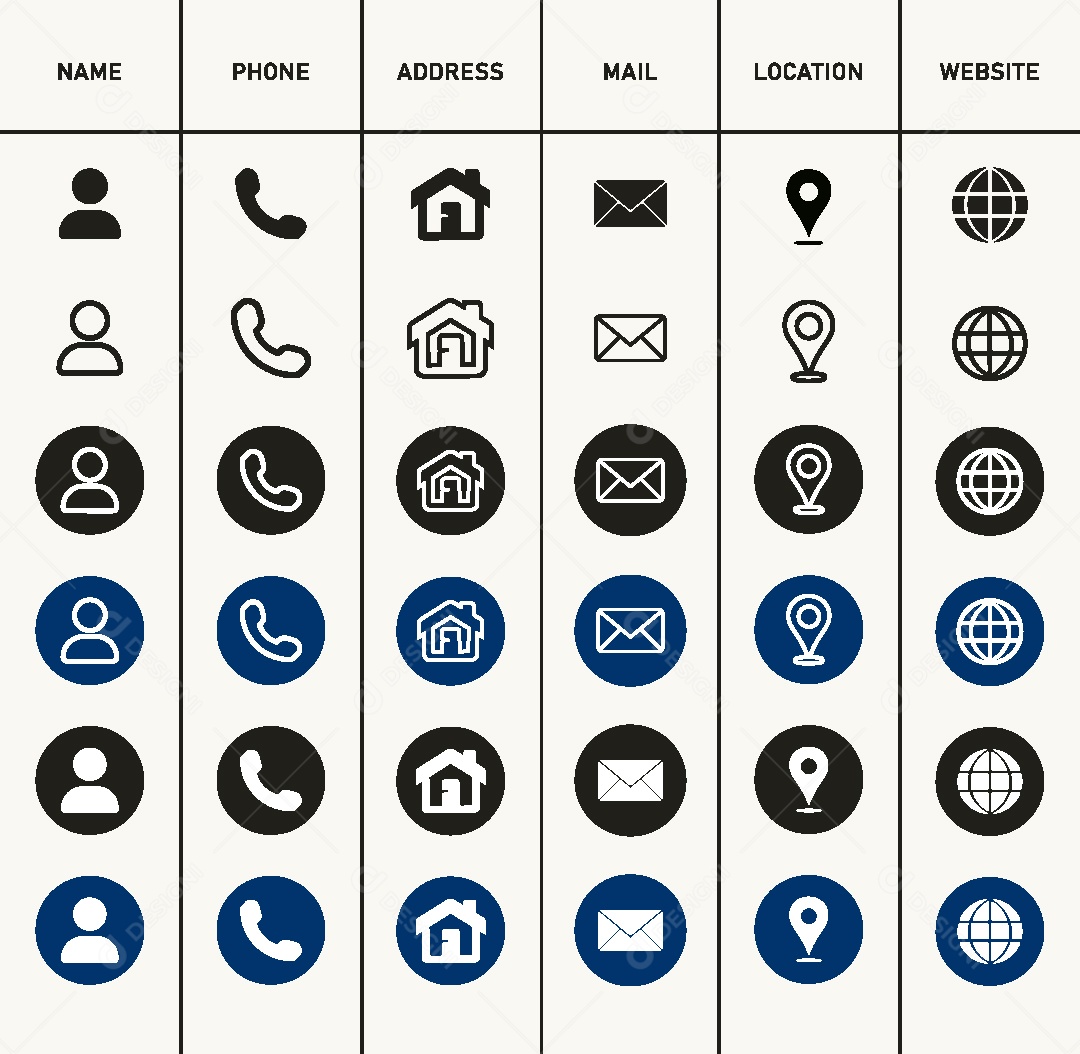 Conjunto de Ícones Ilustração Vetor EPS