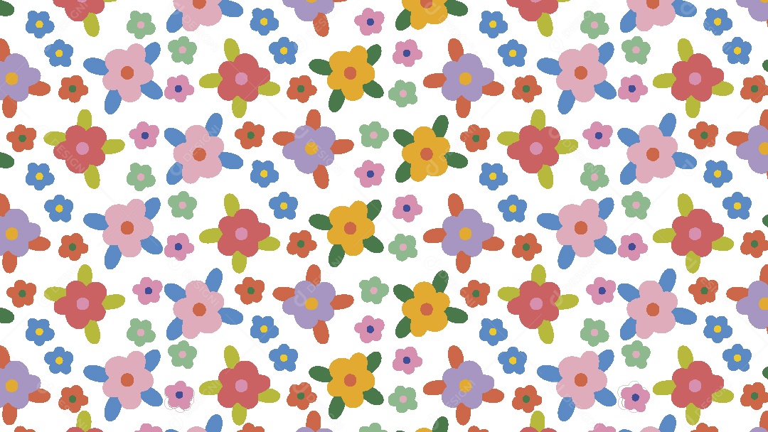 Padrão de Flores Ilustração Vetor EPS