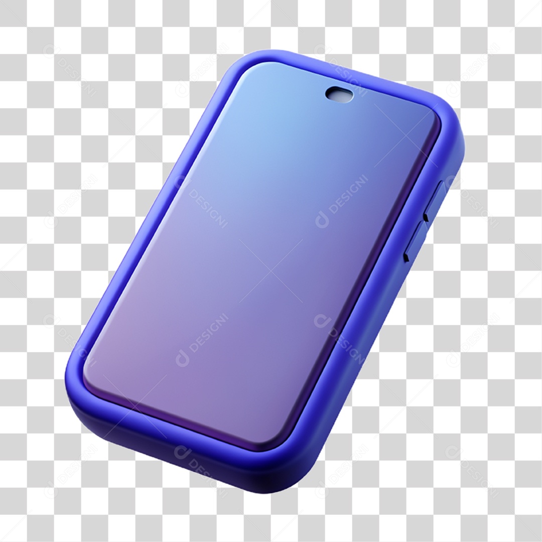Elemento 3D Telefone Celular PNG Transparente