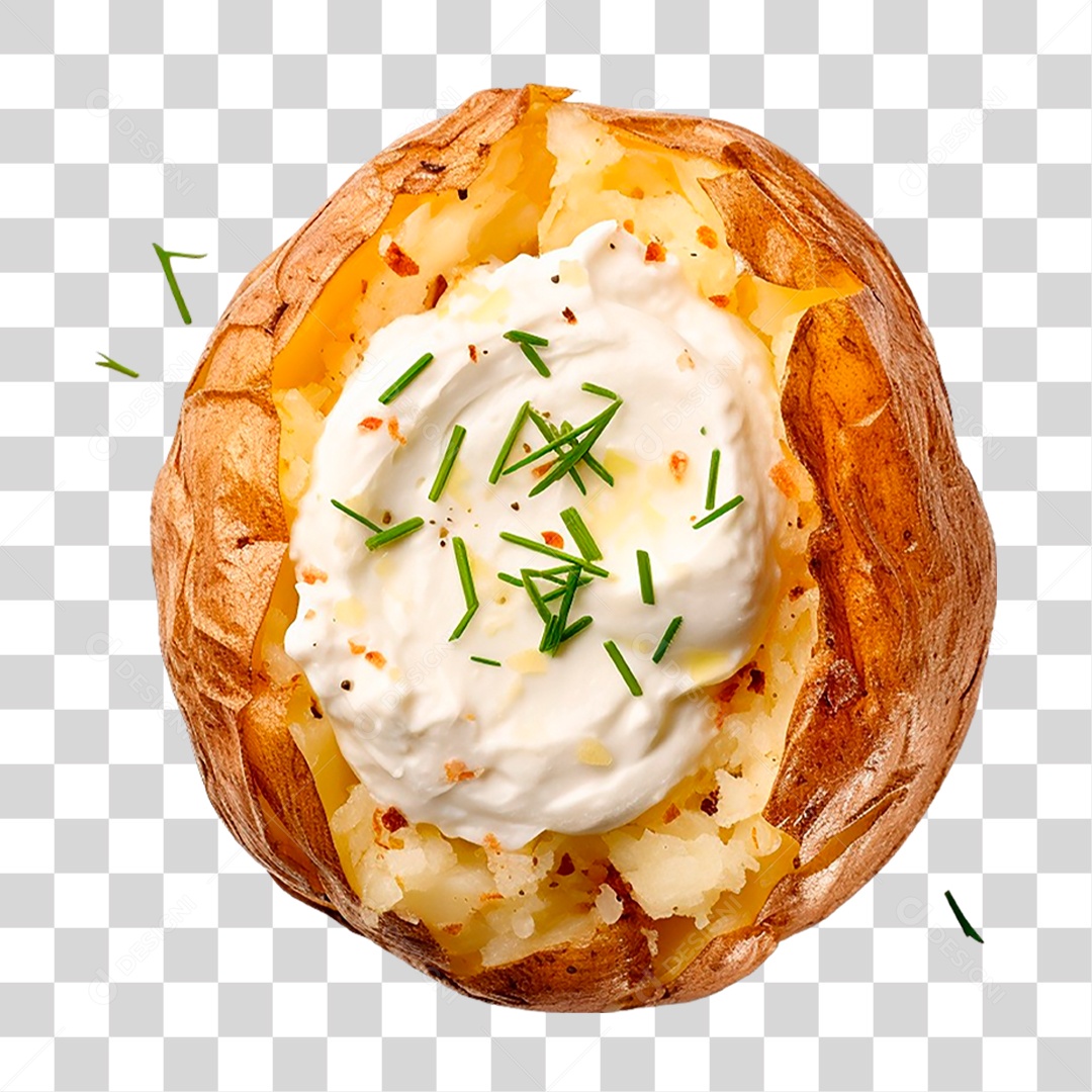 Batata Recheada PNG Transparente