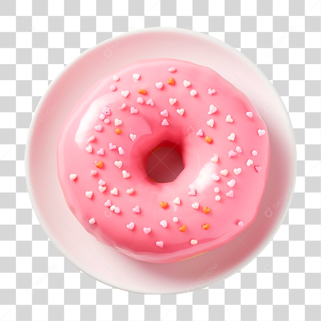 Prato com Rosquinha PNG Transparente