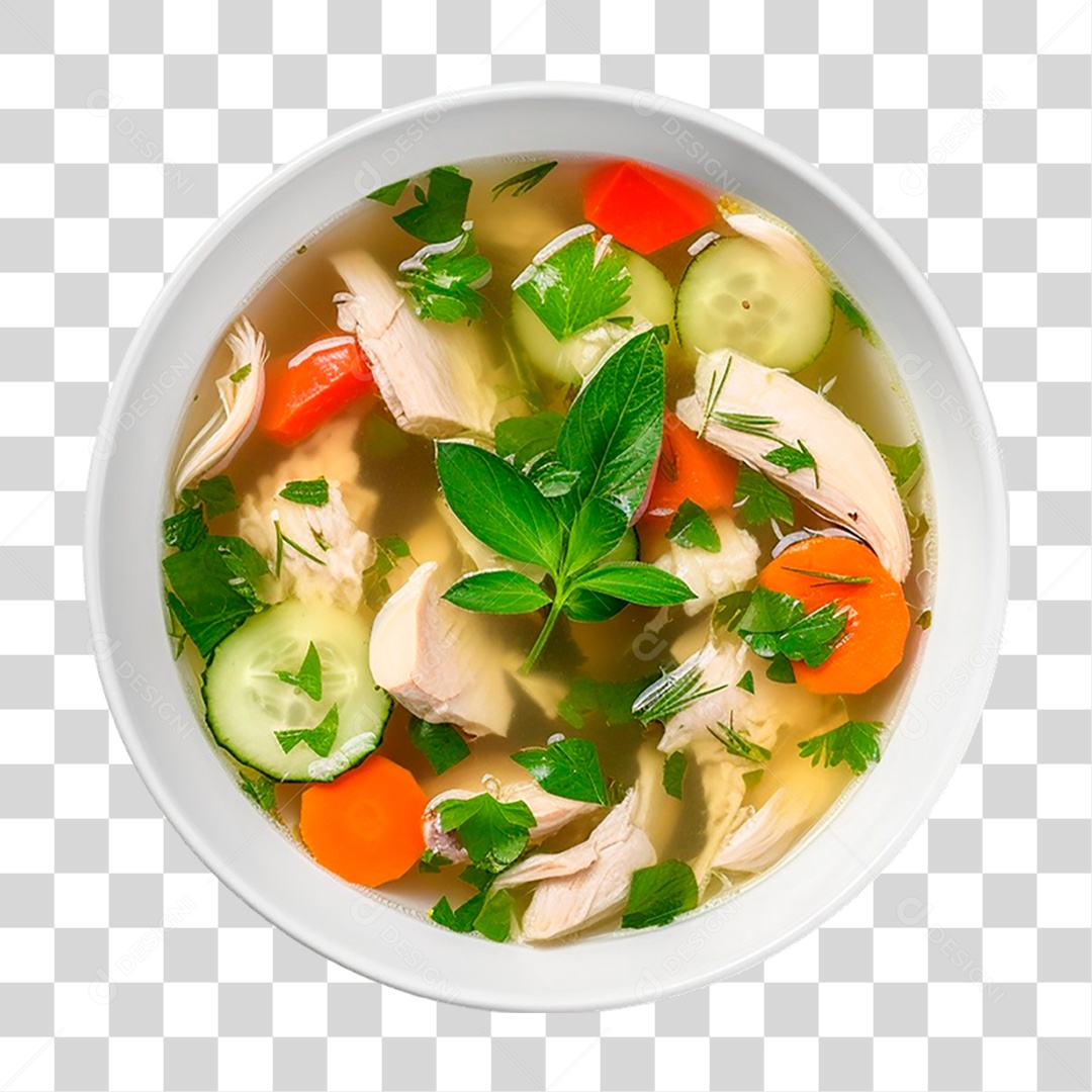 Sopa de Frango com Legumes PNG Transparente