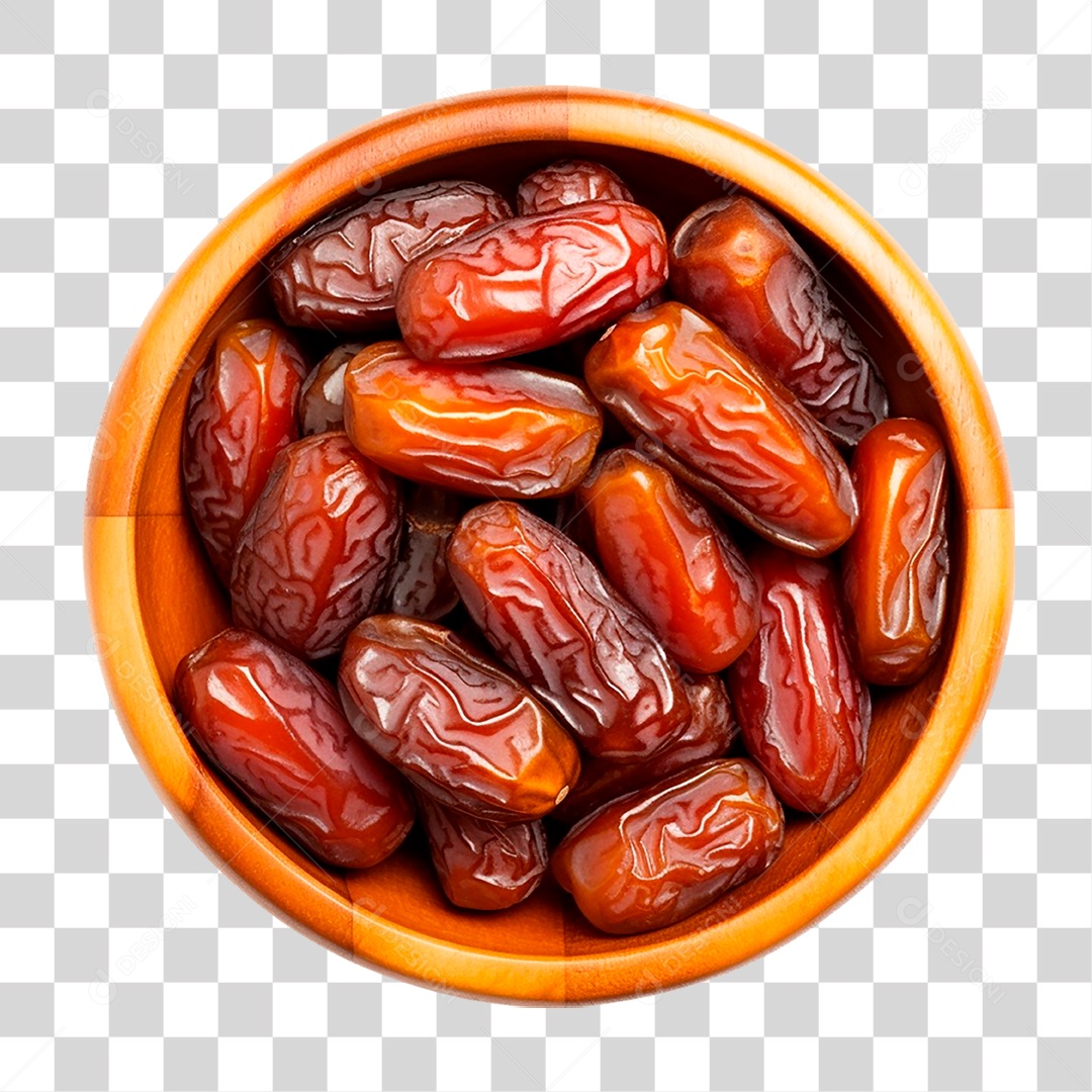 Tigela com Tâmaras PNG Transparente