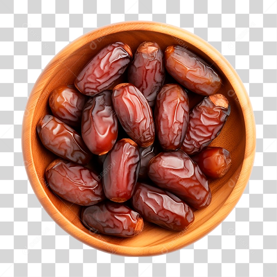 Tigela com Tâmaras PNG Transparente