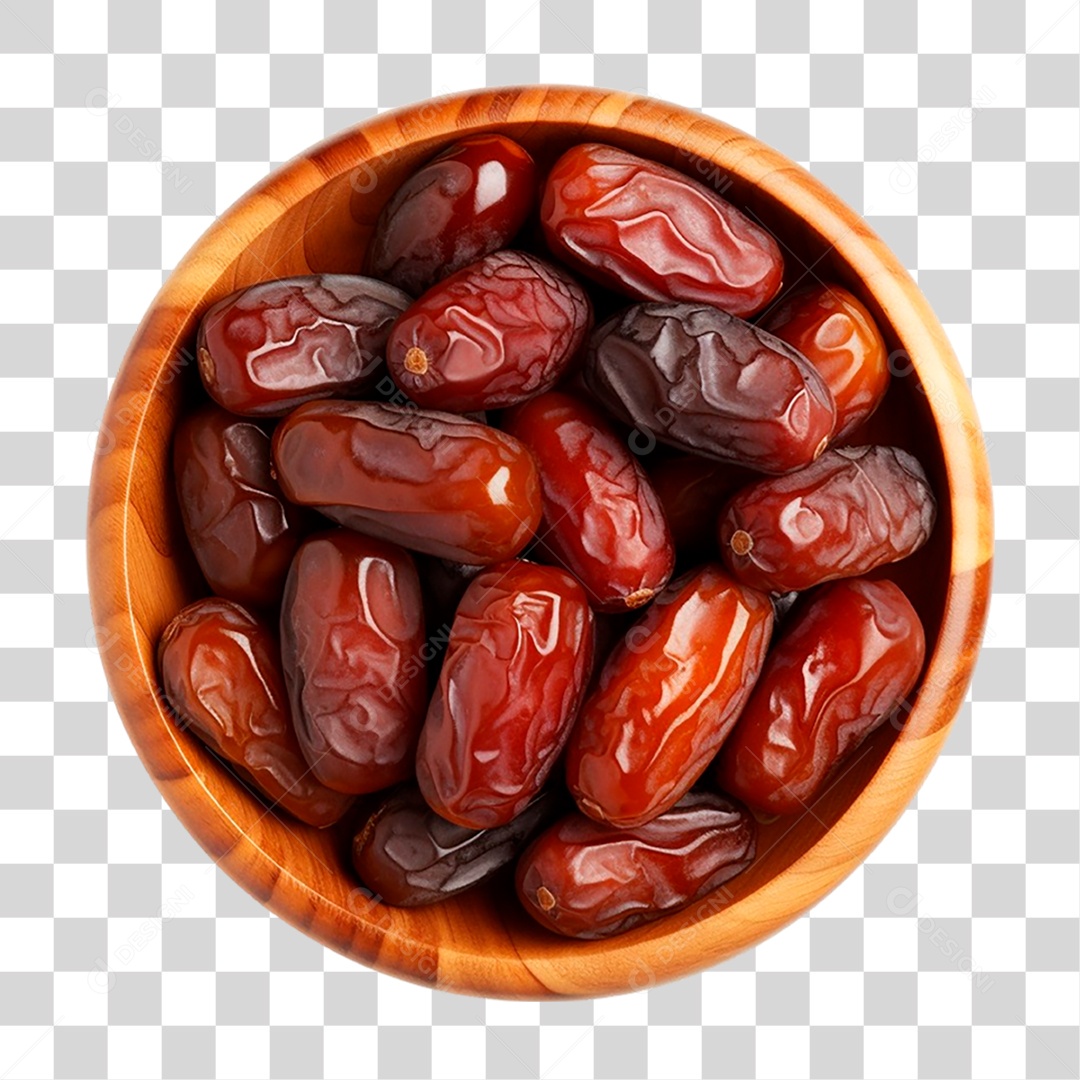 Tigela com Tâmaras PNG Transparente