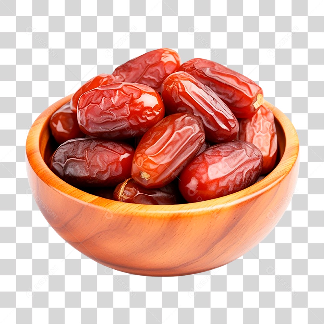 Tigela com Tâmaras PNG Transparente