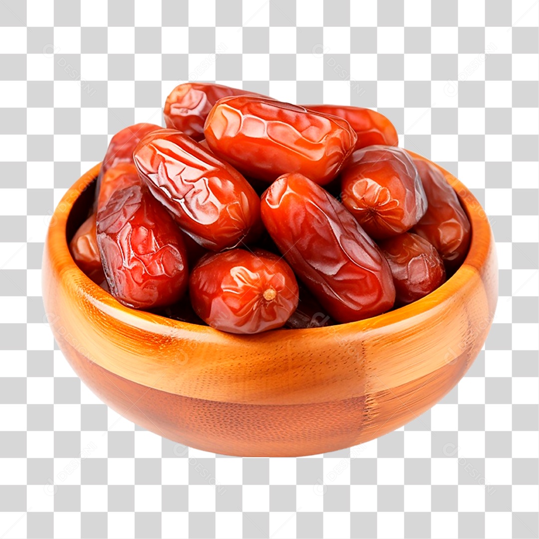 Tigela com Tâmaras PNG Transparente