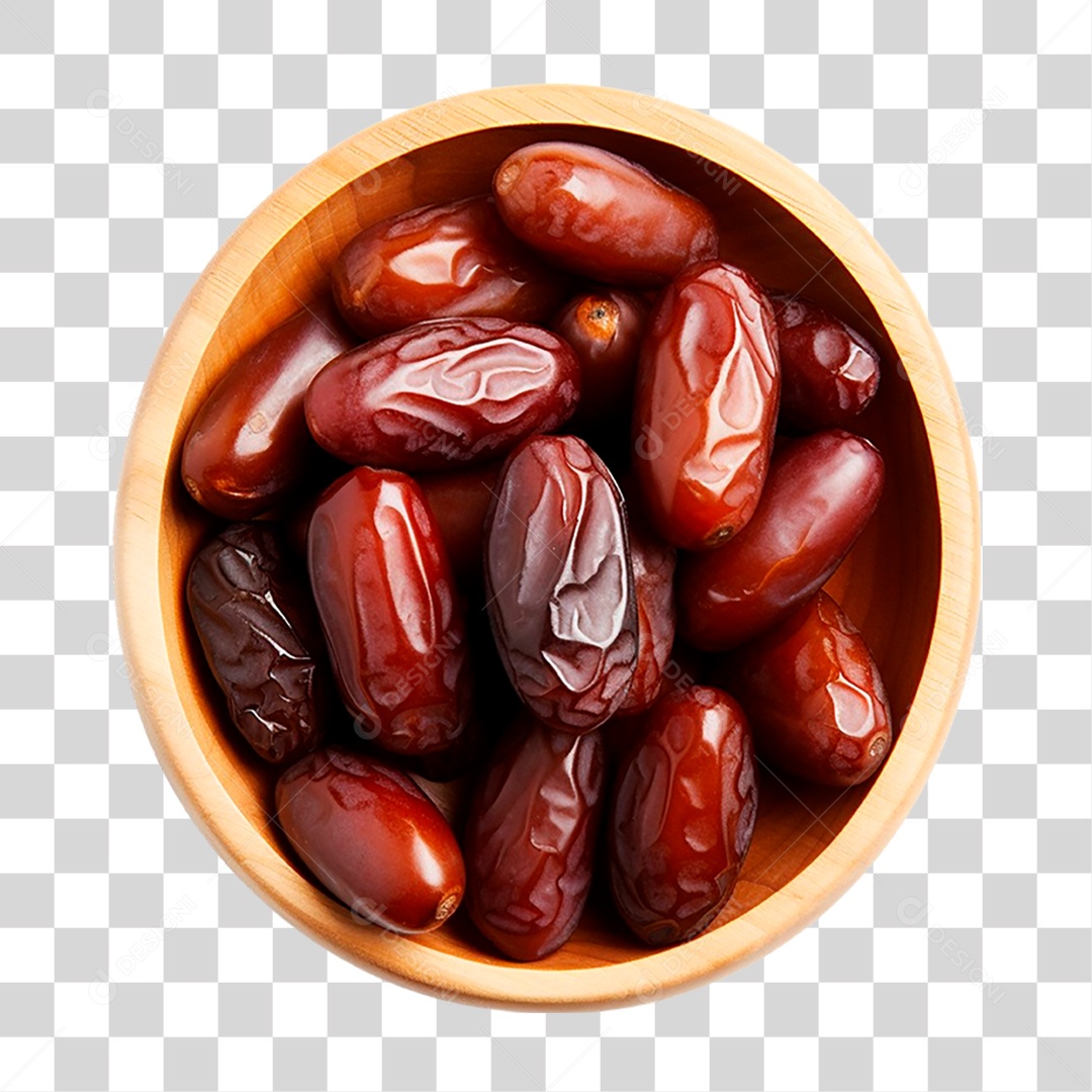 Tigela com Tâmaras PNG Transparente