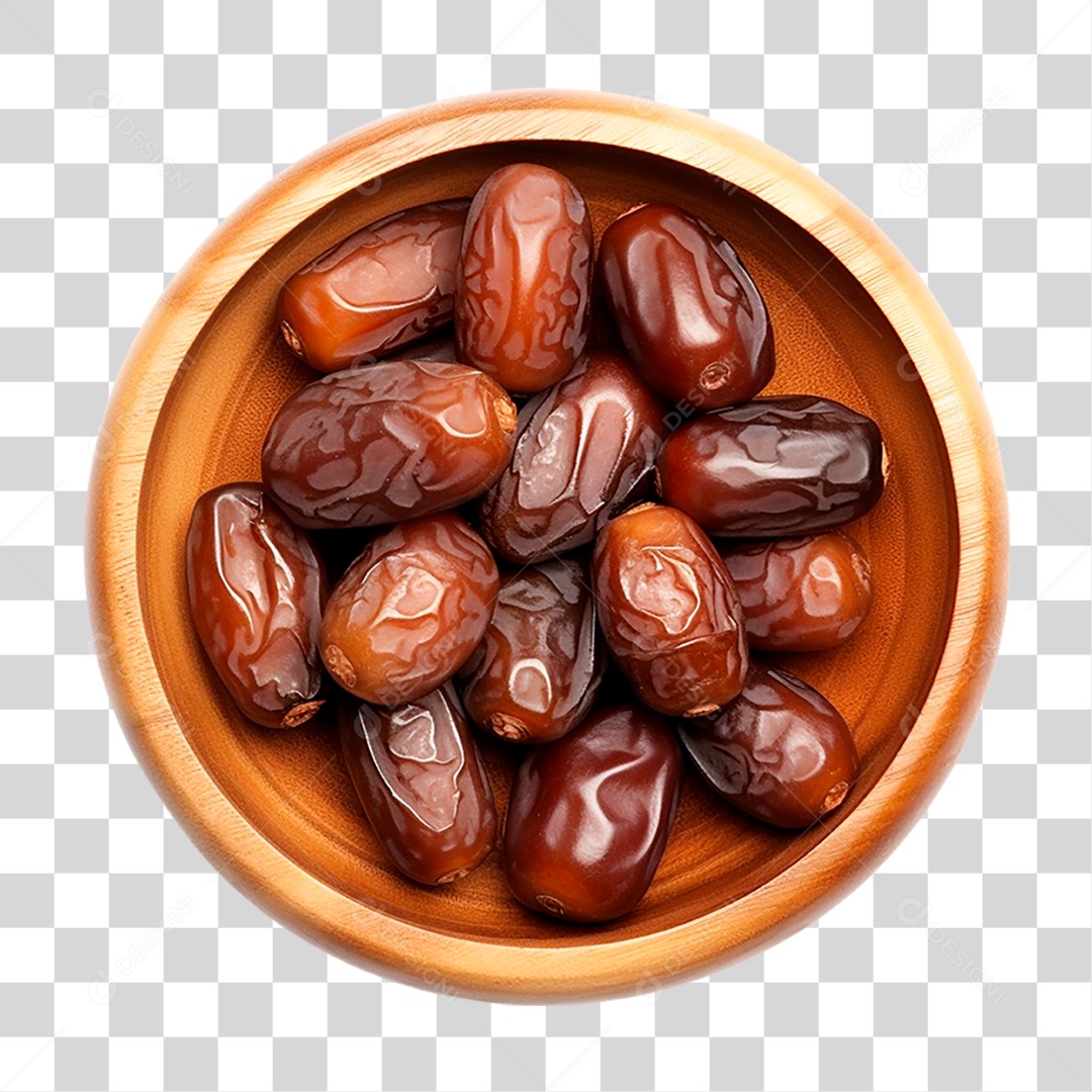 Tigela de Tâmaras PNG Transparente