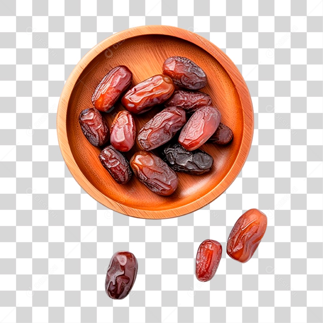 Tigela de Tâmaras PNG Transparente