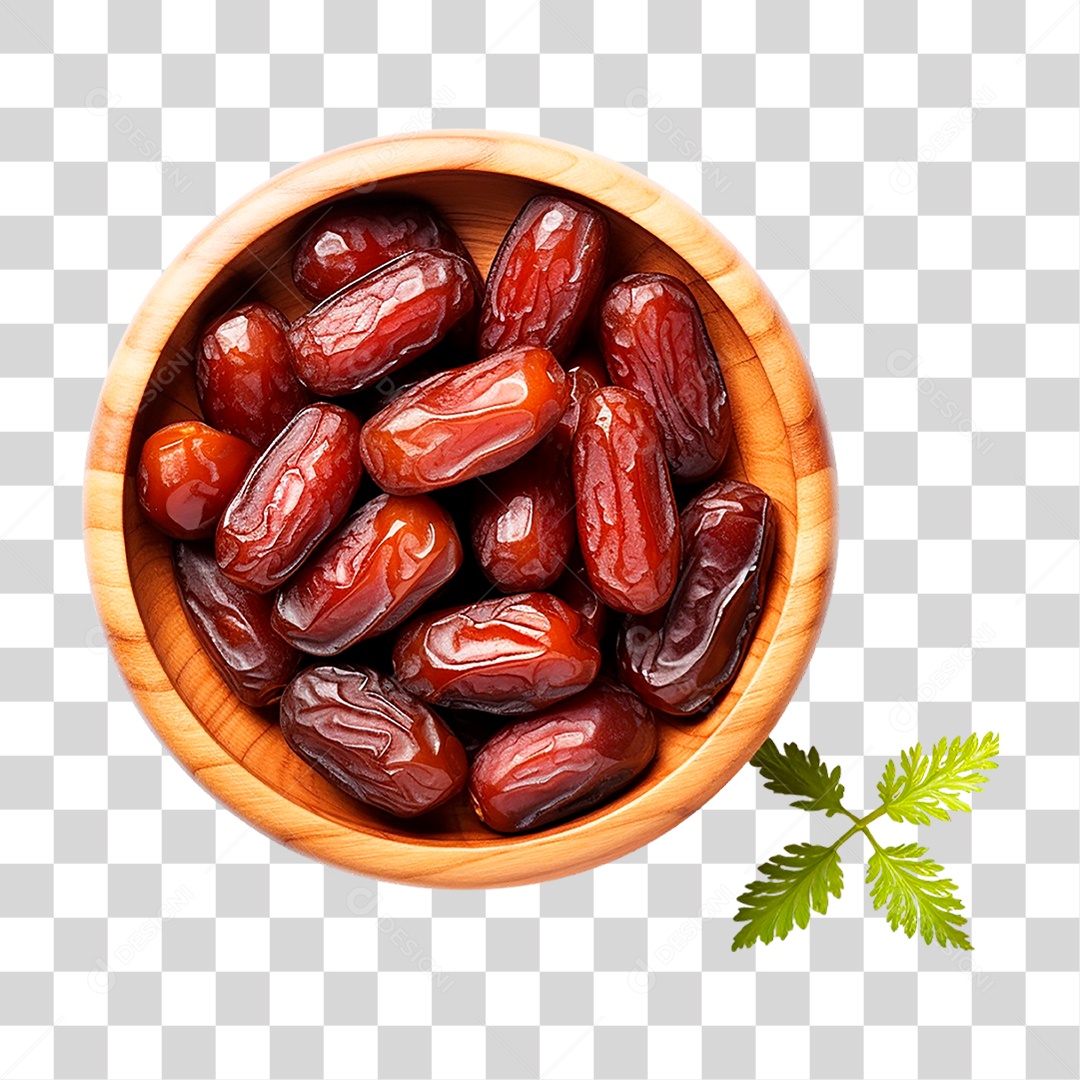 Tigela de Tâmaras PNG Transparente
