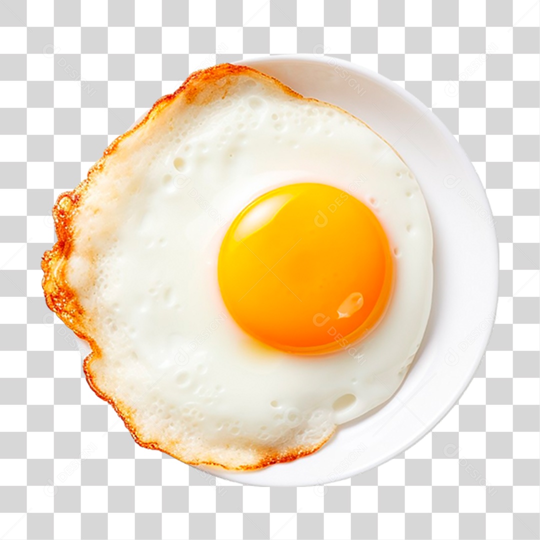 Prato com Ovo Frito PNG Transparente