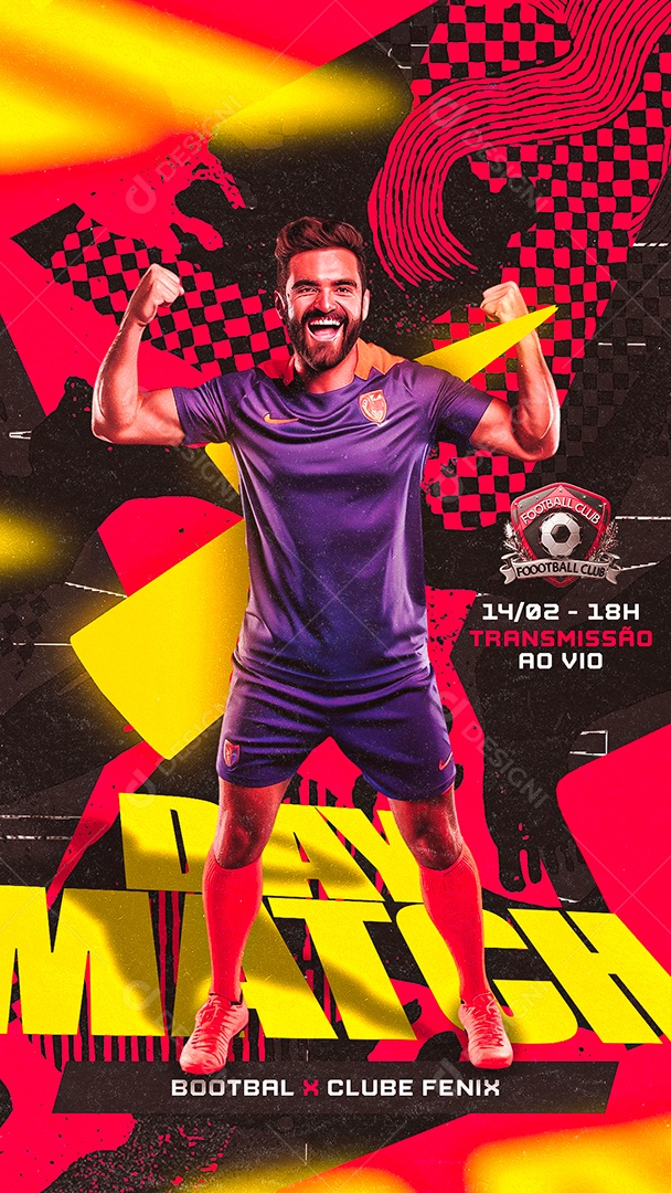 Story Campeonato Day Match Bootbal Club Fenix Social Media PSD Editável