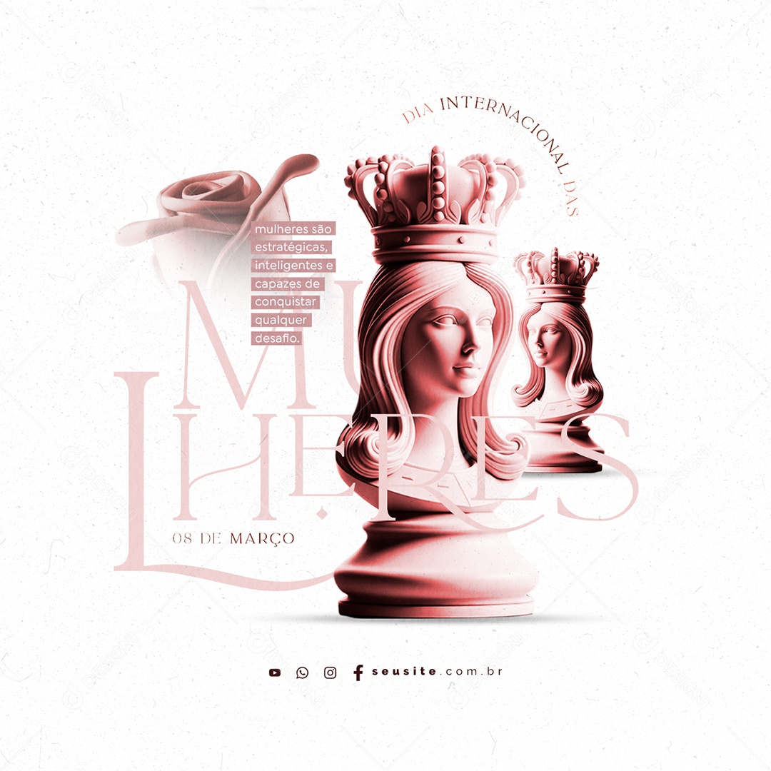 Dia Internacional das Mulheres 08 De Março Social Media PSD Editável