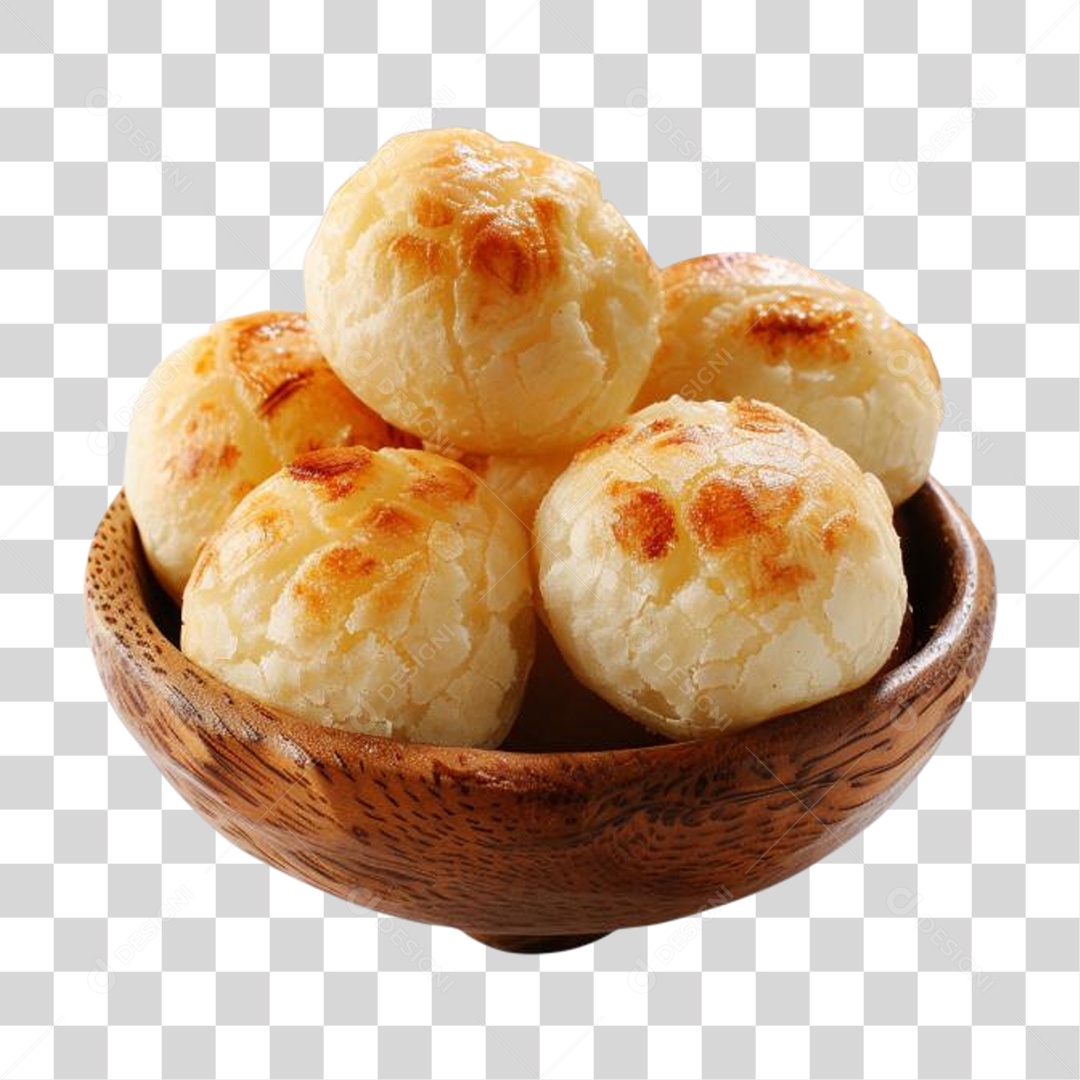 Pão de Queijo na Cesta PNG Transparente