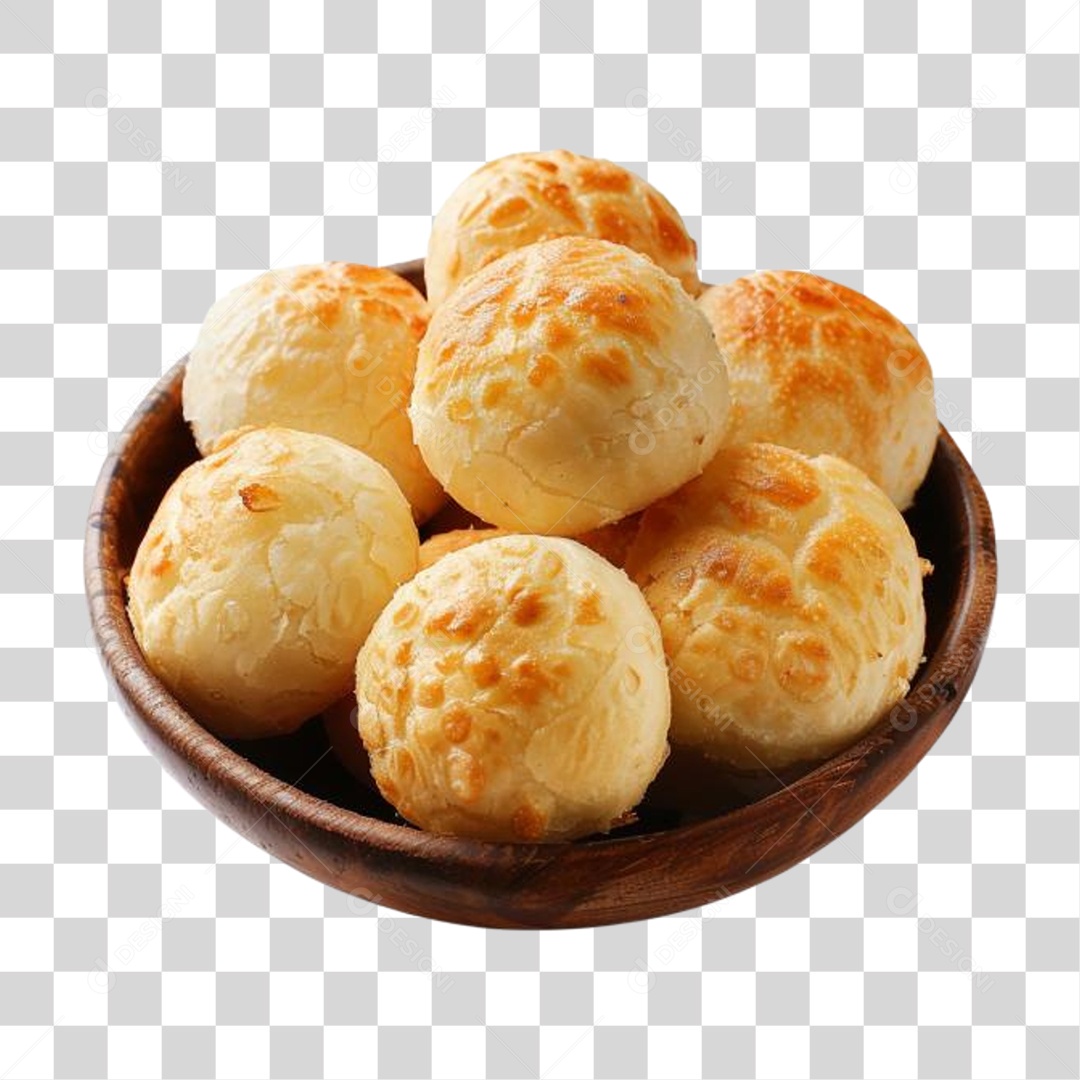 Pão de Queijo na Cesta PNG Transparente