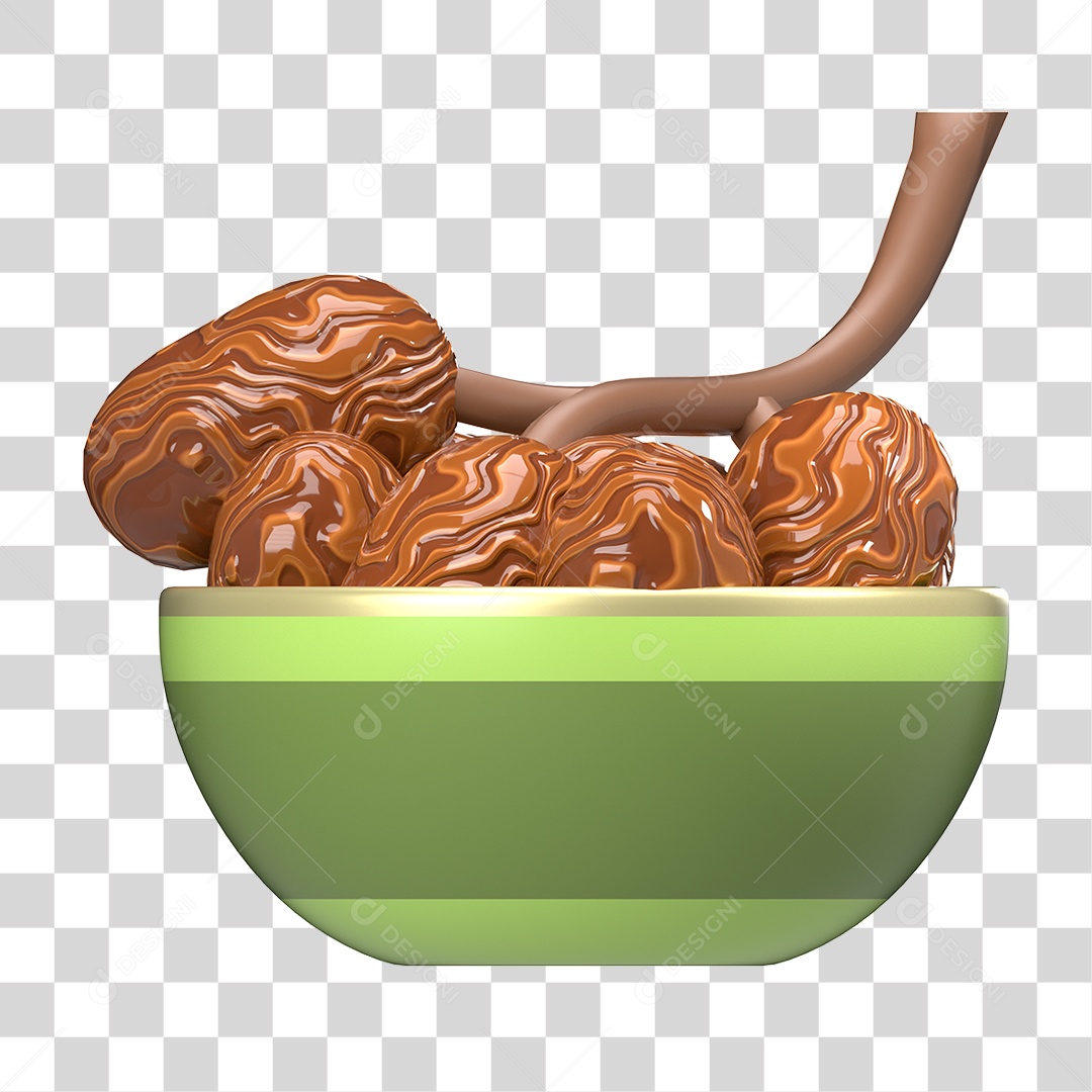 Ícone 3D Ilustração Islâmico do Ramadã PNG Transparente