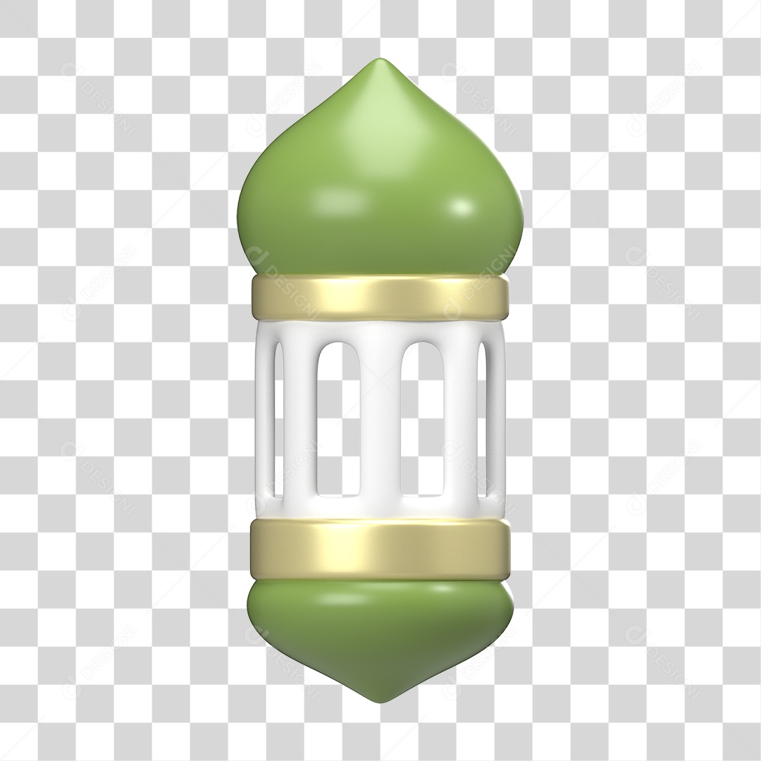 Ícone 3D Ilustração Islâmico do Ramadã PNG Transparente